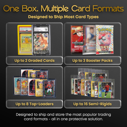Pack of: Self-Sealing Card Shipping Box for PSA Slabs w/ 360° Foam