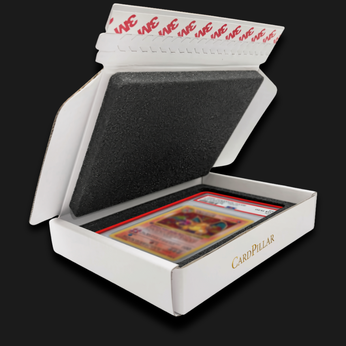Pack of: Self-Sealing Card Shipping Box for PSA Slabs w/ 360° Foam