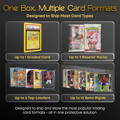 Self-Sealing Card Shipping Box w/ 360° Soft-Touch Foam Insert