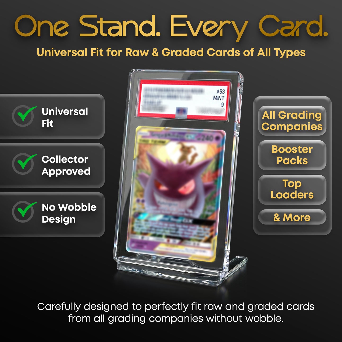 The PillarStand - Universal Acrylic Card Stand