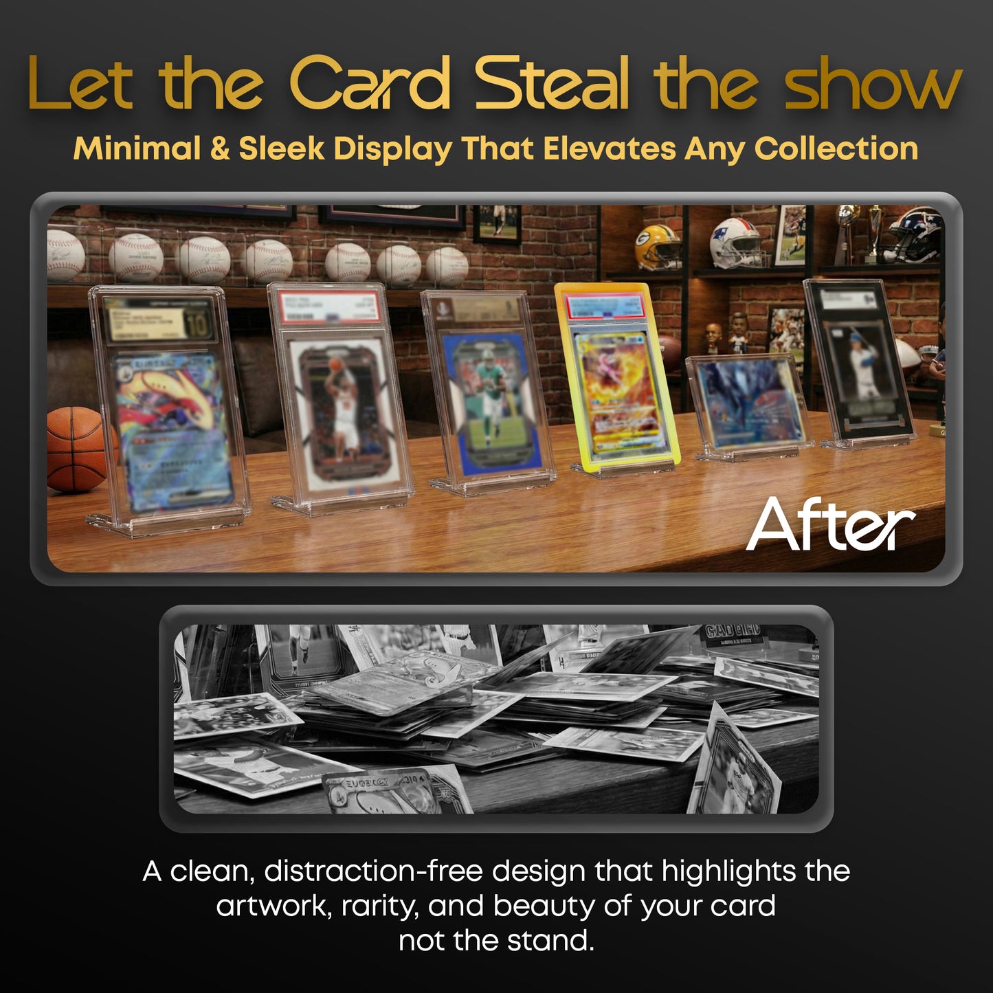 The PillarStand - Universal Acrylic Card Stand