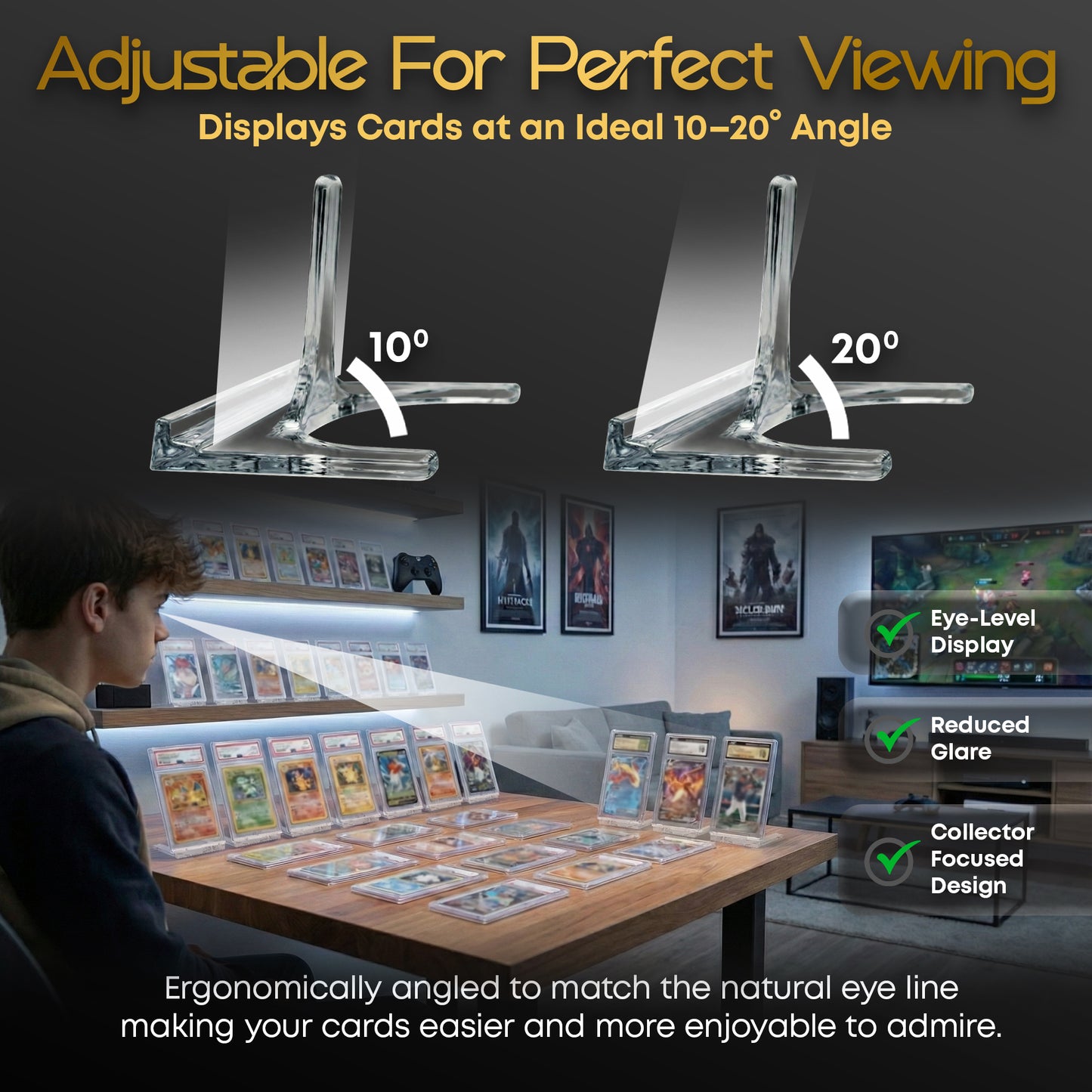 The PillarStand - Universal Acrylic Card Stand